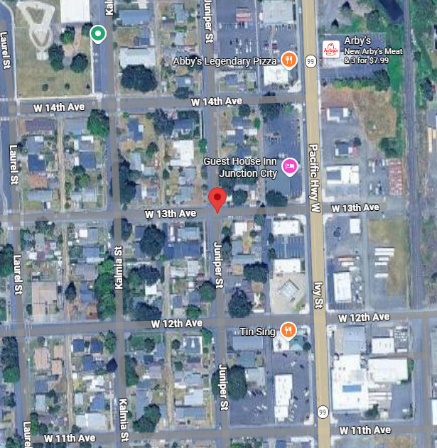 Map for 325 W 13th Ave, Junction City, OR 97448
